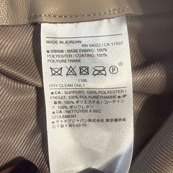 Banana Republic Vegan Leather Pants in light tan - Picture 10 of 10